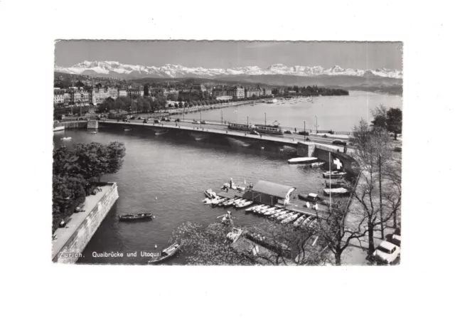 AK Ansichtskarte Zürich / Quaibrücke und Utoquai / Schweiz