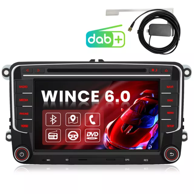 DAB+ Autoradio NAVI CD Bluetooth für VW Golf 5 6 PLUS Touran Passat B6/B7 Tiguan