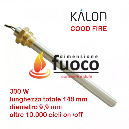 Candeletta Resistenza Accensione Stufa Pellet Kalon - Good Fire  Racc.3/8 - 1003