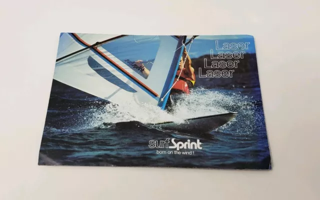 Vintage 1980s Laser Sailboat - Surf Sprint Sailboard Brochure