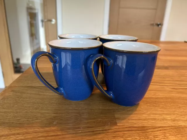 Denby Blue Imperial Mugs X 4