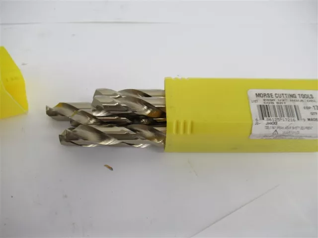 Morse Cutting Tool 17216 , 1/2" Cobalt Jobber Length Drill Bit (PK 6)