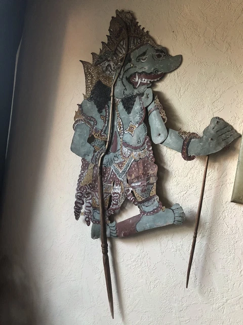 Wayang Kulit alte Schattenfigur Indonesien Asien Java, Bali 83 cm hoch