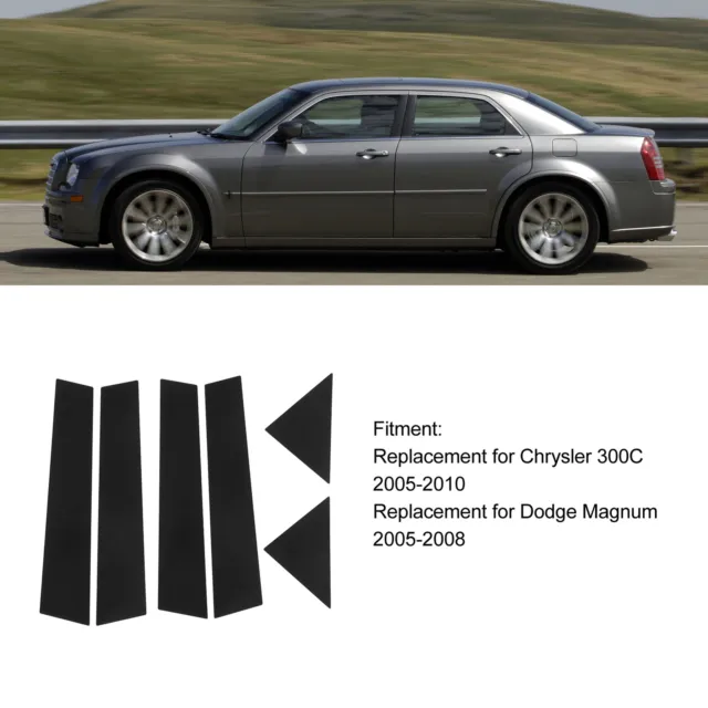 Garnitures de pilier fenêtre de voiture,Pour Dodge Magnum pour Chrysler  300/300C 2005-2010 poteaux de pilier de fenêtre voiture moulures couverture  garnitures ensemble d'autocollants accessoires : : Auto et Moto