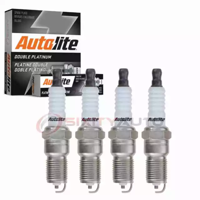 4 pc Autolite Double Platinum Spark Plugs for 1977-1978 Ford Mustang II 2.3L bc