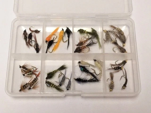 Boîte De 24 Mouches De Pêche - Nymphes Tchèques Cuivre/plombé - Tailles 10 à 14 - NEUVES
