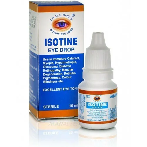 6 x ISOTINE EYE DROPS BEST TREATMENT OF CATARACT,MYOPIA AND HYPERMETROPIA 10 M
