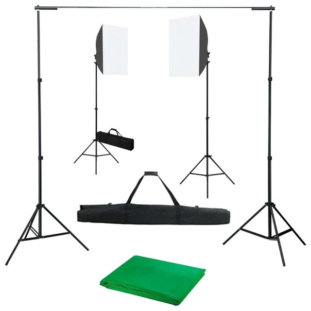 Kit per Studio Fotografico con Luci Softbox e Fondali 5199397