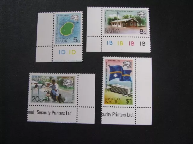 Nauru Stamp Set Scott # 114-117 Never Hinged Unused