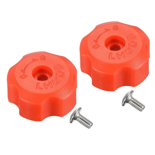 33x15mm Gaz Grille Contrôle Bouton, 2 Paquet Boutons Interrupteur Poêle Rouge