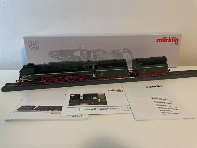 Märklin 38201 H0 Dampflok BR 18 201 DR VI DCC mfx Sound Dampf Neuwertig OVP