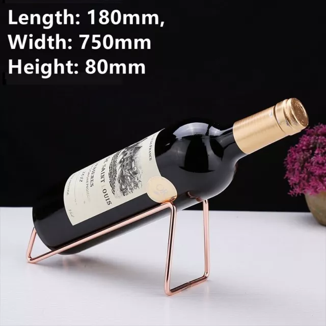 Metal Wine Rack Bottle Holder Stand Simple Furnishing Display Home Decor