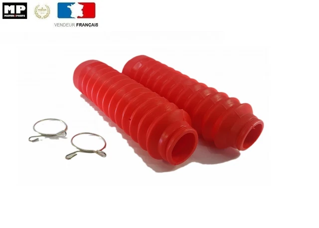 Accessoire Moto Caoutchouc Paire De Soufflets De Fourche Bleu 42-45mm - Compatible Moto - Réf. 0406-0087 Protection Fourche Bleu