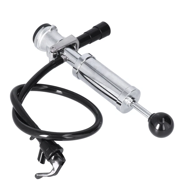 Beer Keg Pump W/Black Beer Faucet Stainless Steel Draft Beer Party Pump HG