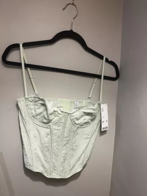 NWT Corset Top  Urban Outfitters Out from Under Modern Love Mint Size Large