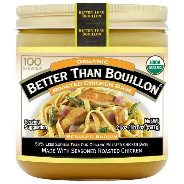BETTER THAN BOUILLON Organic Roasted Chicken Base Bouillon, Reduced