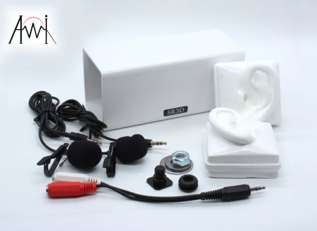 SR3D 3D Binaural microphone DIY Kit - ASMR - Field recording etc -  for 3D Audio