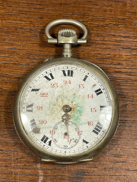 Montre Gousset En Argent Ancienne - À Réviser Ou Pour Pièces, Unisexe, Occasion