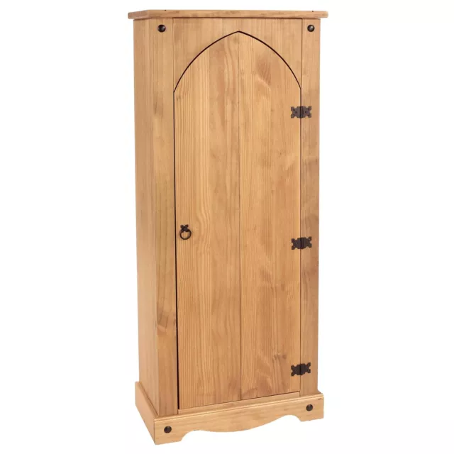 Corona Storage Cupboard Solid Pine 1Door Wooden Mexican Vestry Cabinet Shelving