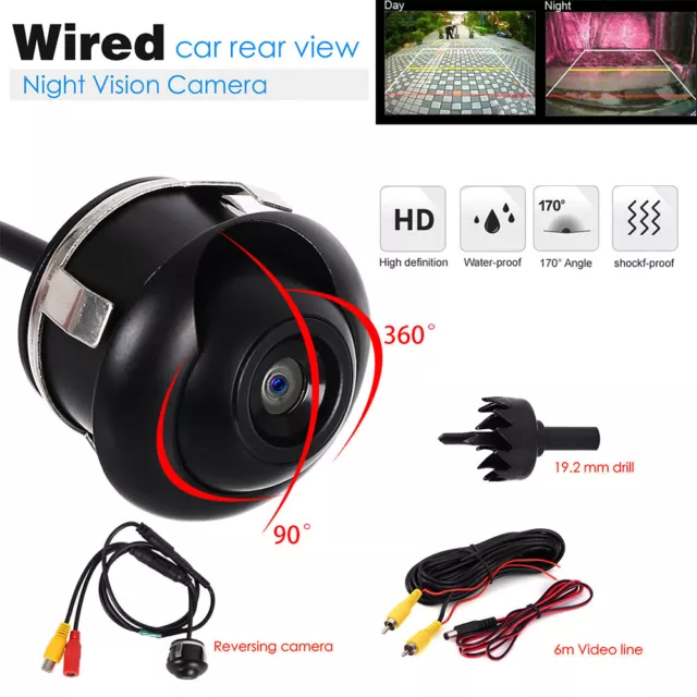 Rotating HD Car Rear View Camera Reversing Parking Cam Night Waterproof Vision