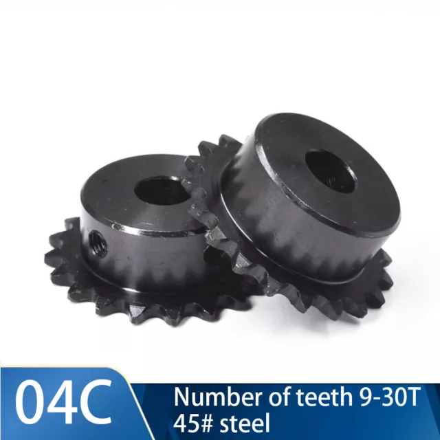 04C Sprocket Wheel 9-30Teeth Bore 5-16mm Pitch 6.35mm #25 Chain Drive Sprocket