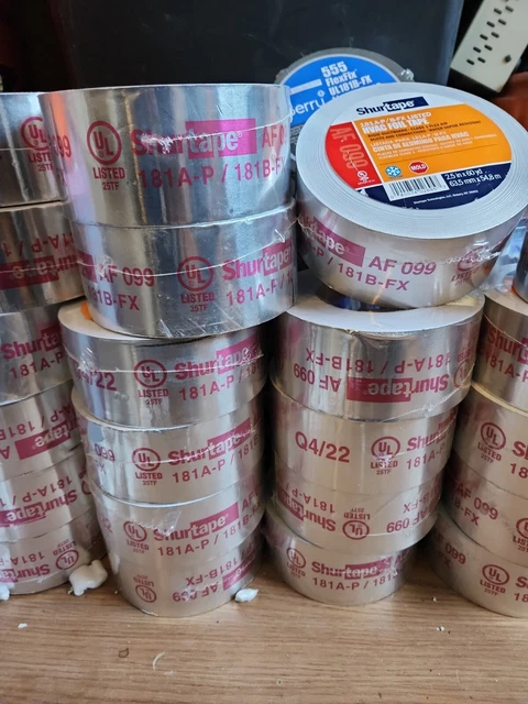 (4pack)Shurtape. 181A-P/B-FX LISTED. HVAC FOIL TAPES/ AF-099 2.5in x 60 yd