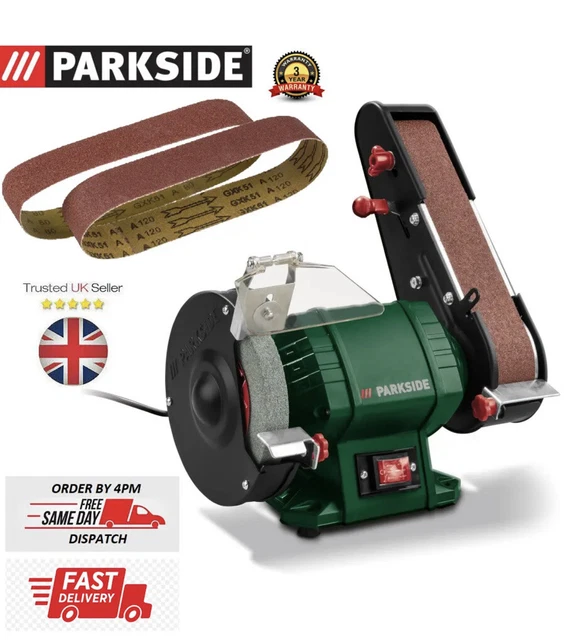 PARKSIDE BENCH GRINDER With Belt Sander PSBS 240 C2 1 Day Delivery £
