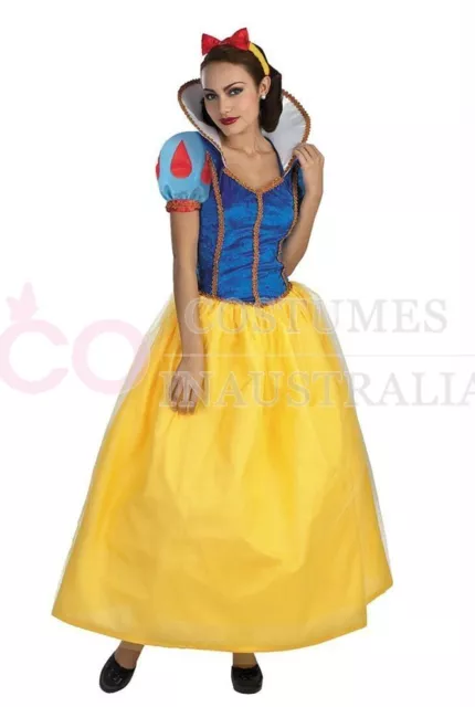 Ladies Princess Snow White Fairy Tale Fancy Dress Halloween Party Costume 2