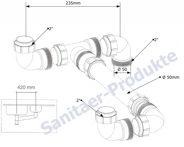 DRAIN CONNECTION FOR Double Sink Double Sink Double Sink Kitchen Sink £