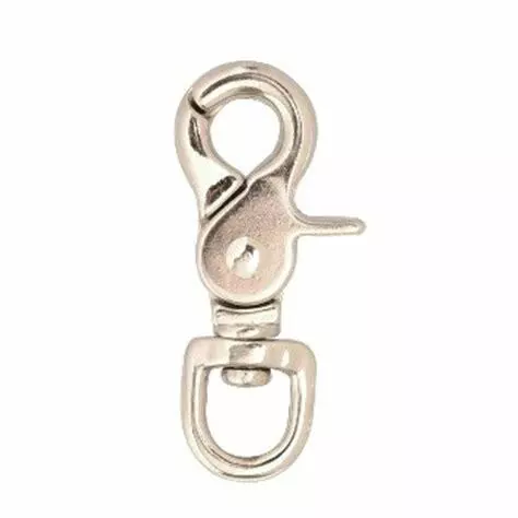Campbell T7616402 Round Eye Swivel Trigger Snap 3/8" Nickel COOPER - Qty 1 or 10