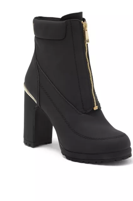DKNY Black Logan Lug Sole Boots Size 8 New In Box