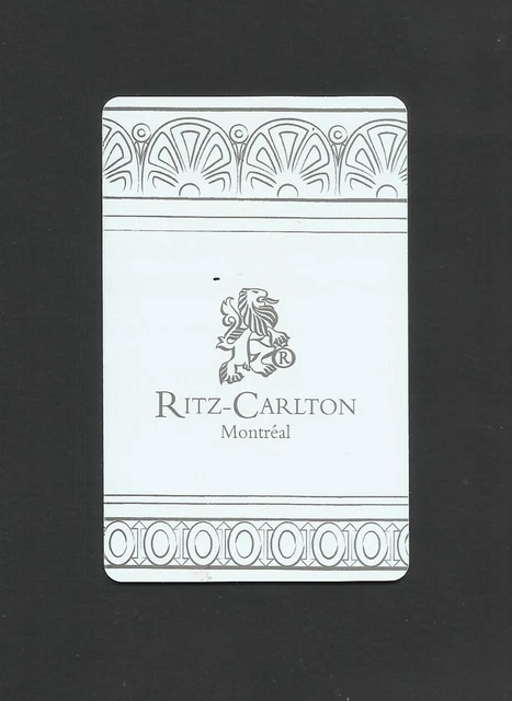 Canada Montreal Ritz-Carlton Hotel Room Key Card
