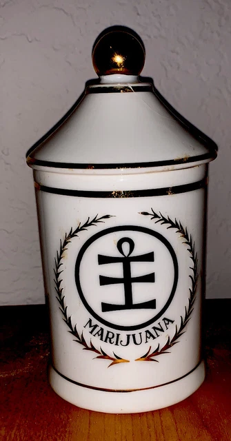Legardo Tackett porcelain marijuna  jar