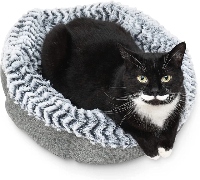 Soho round Dog Bed for Small Dogs Cat Bed for Indoor Cats Ultra Soft Plush