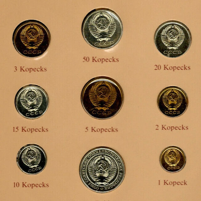 Coin Sets of All Nations USSR Russia UNC All 1978 but 20 Kopeck 1979 3