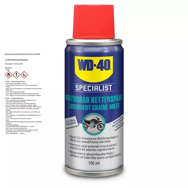 WD-40 SPECIALIST 100 ml MOTORRAD KETTENSPRAY MOTORBIKE KETTENFETT