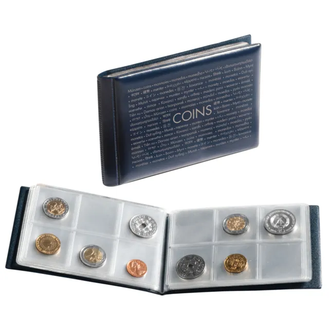 Leuchtturm 314775 Álbum de bolsillo para monedas con 8 hojas, cada una para 6