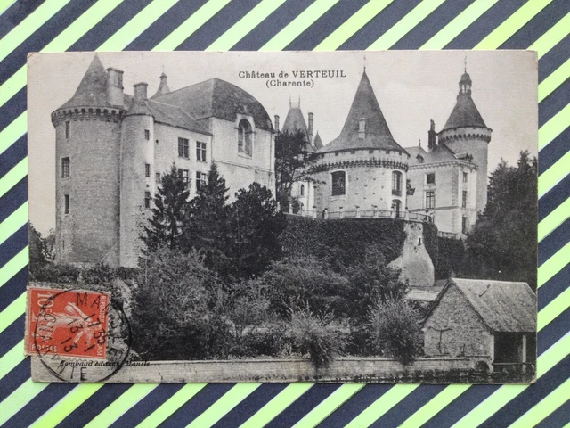 cpa CHÃTEAU de VERTEUIL sur CHARENTE in 1913 FRENCH CASTLE SCHLOSS KASTEEL
