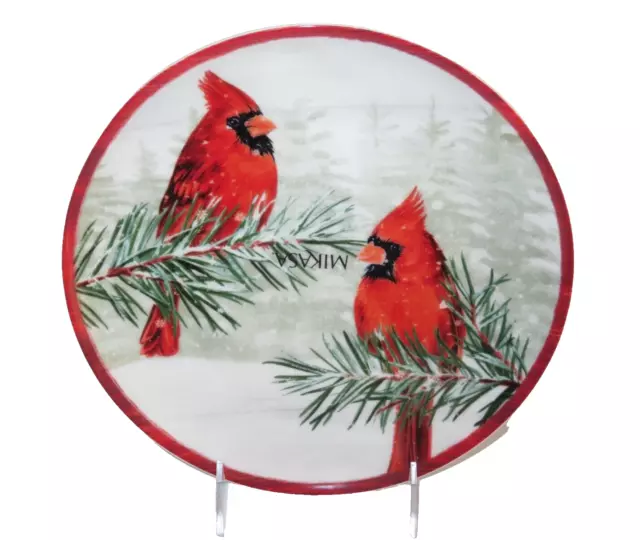 Mikasa COUNTRYSIDE CHRISTMAS CARDINAL Bone China Salad Plate - NEW