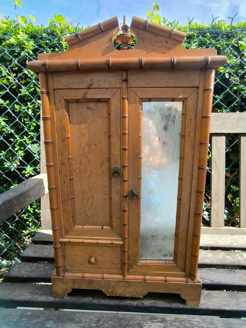 ANCIENNE ARMOIRE DE poupée avec tiroir, bambou ?jouet ancien EUR 15,00