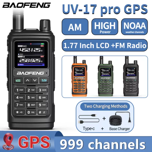 BaoFeng UV-17 Pro GPS Air Band Long Range Walkie Talkie Long Range DTMF FM Radio