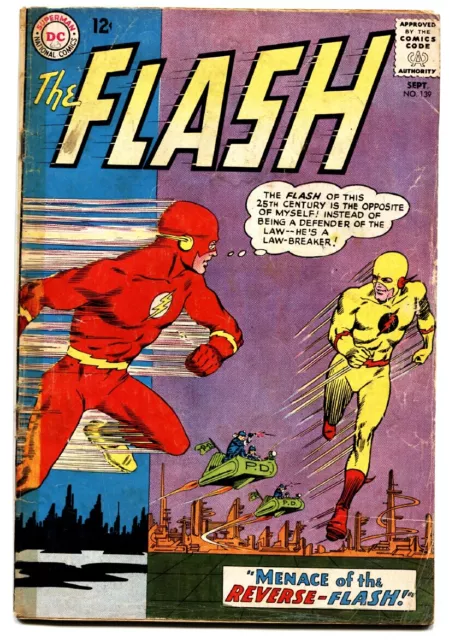 THE FLASH  #139-1963-DC-FIRST PROFESSOR ZOOM-TV SHOW! vg-
