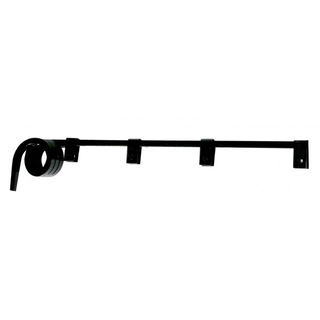 Black Straight 0.64" Square Spring Steel Arm Mud Flap Hanger - 3 Coils