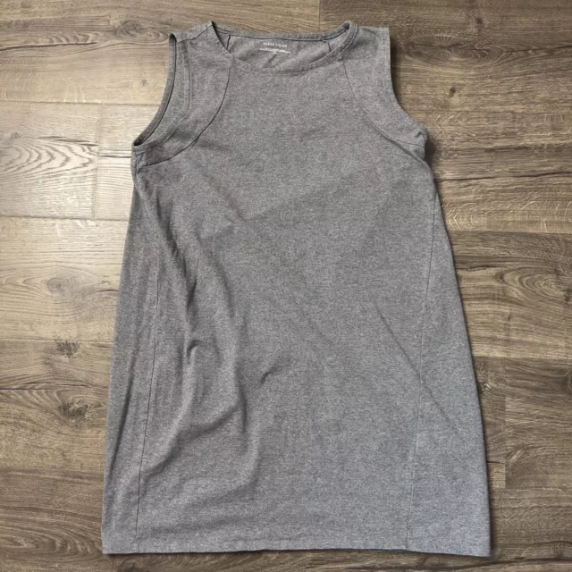 Eileen Fisher Dress Womens Medium Gray Organic Cotton Sleeveless Office Career