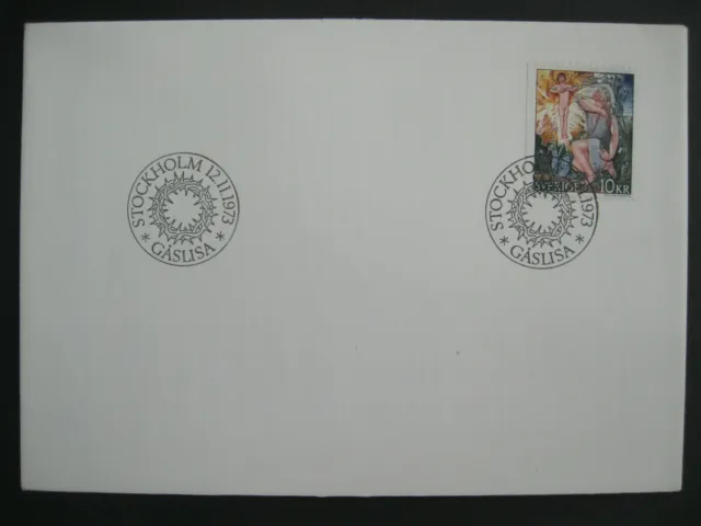 Briefmarken Schweden FDC First Day Cover Ersttagsbrief Gänseliesel 1973 SVERIGE