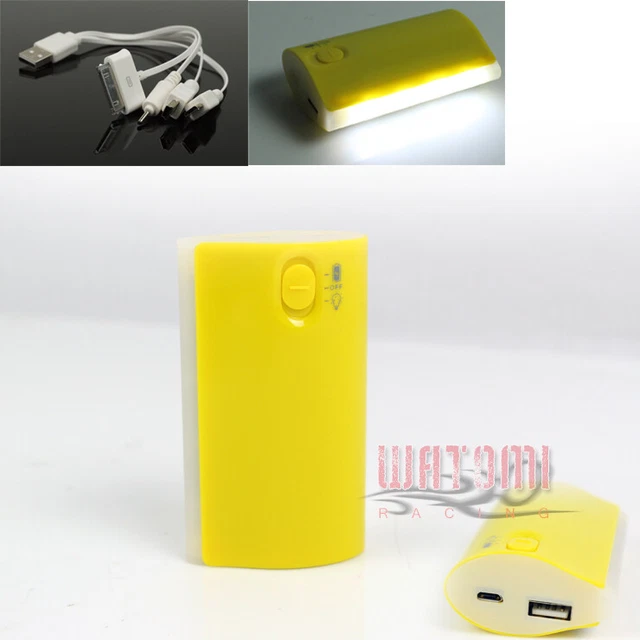 5200Mah External Battery Charger Micro Usb Yellow Iphone 5 4S 4 Ipod Ipad Mini