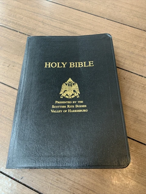 Holy Bible Corner Stone Ed. Heirloom 1991 Freemason art Scottish Rite Pittsburgh