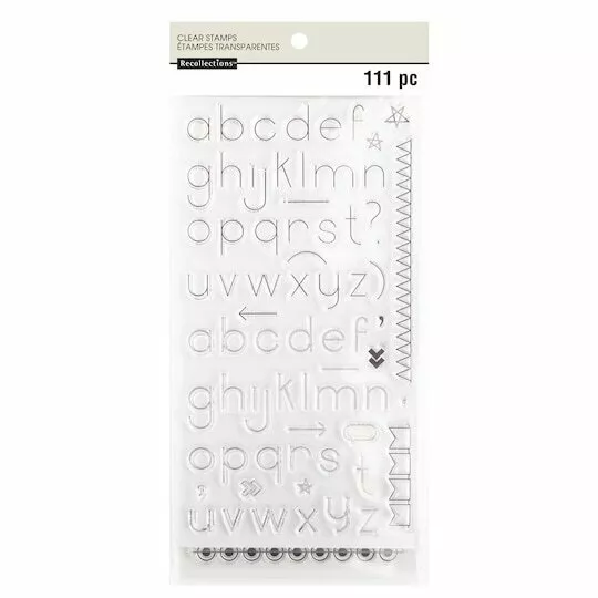 60-Piece Wood Alphabet Stamp Set, Upper and Lowercase Letters with