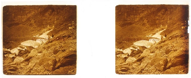 France Snow Mountain c1930 Photo Stereo Glass Plate Vintage V17T15n 2
