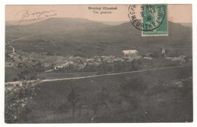 CPA 54 - BRULAY : VUE GÉNÉRALE (MEURTHE-et-MOSELLE) ÉCRITE le 03-12-1908
